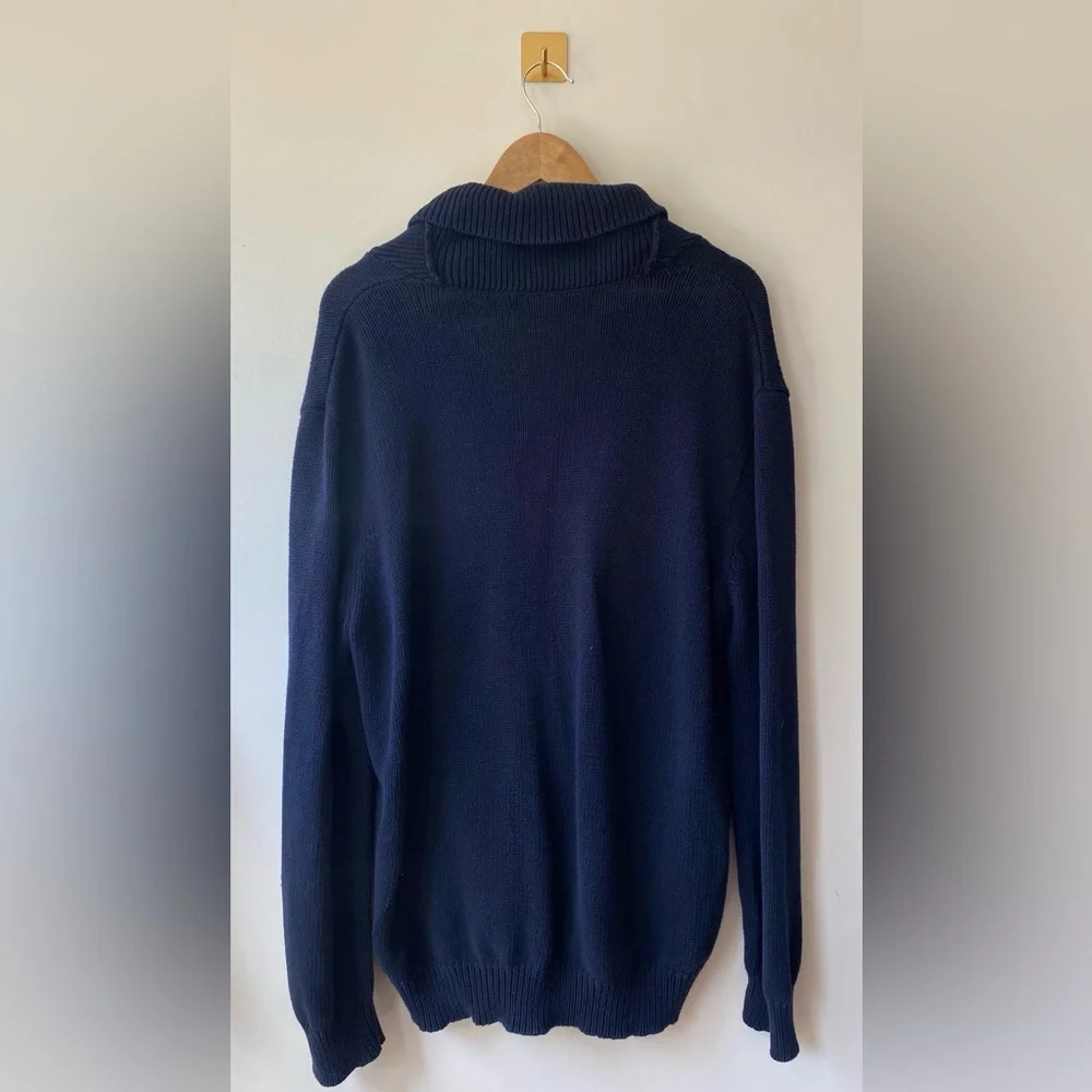 Men’s XL J. Crew Navy Cotton Grandpa Cardigan‎